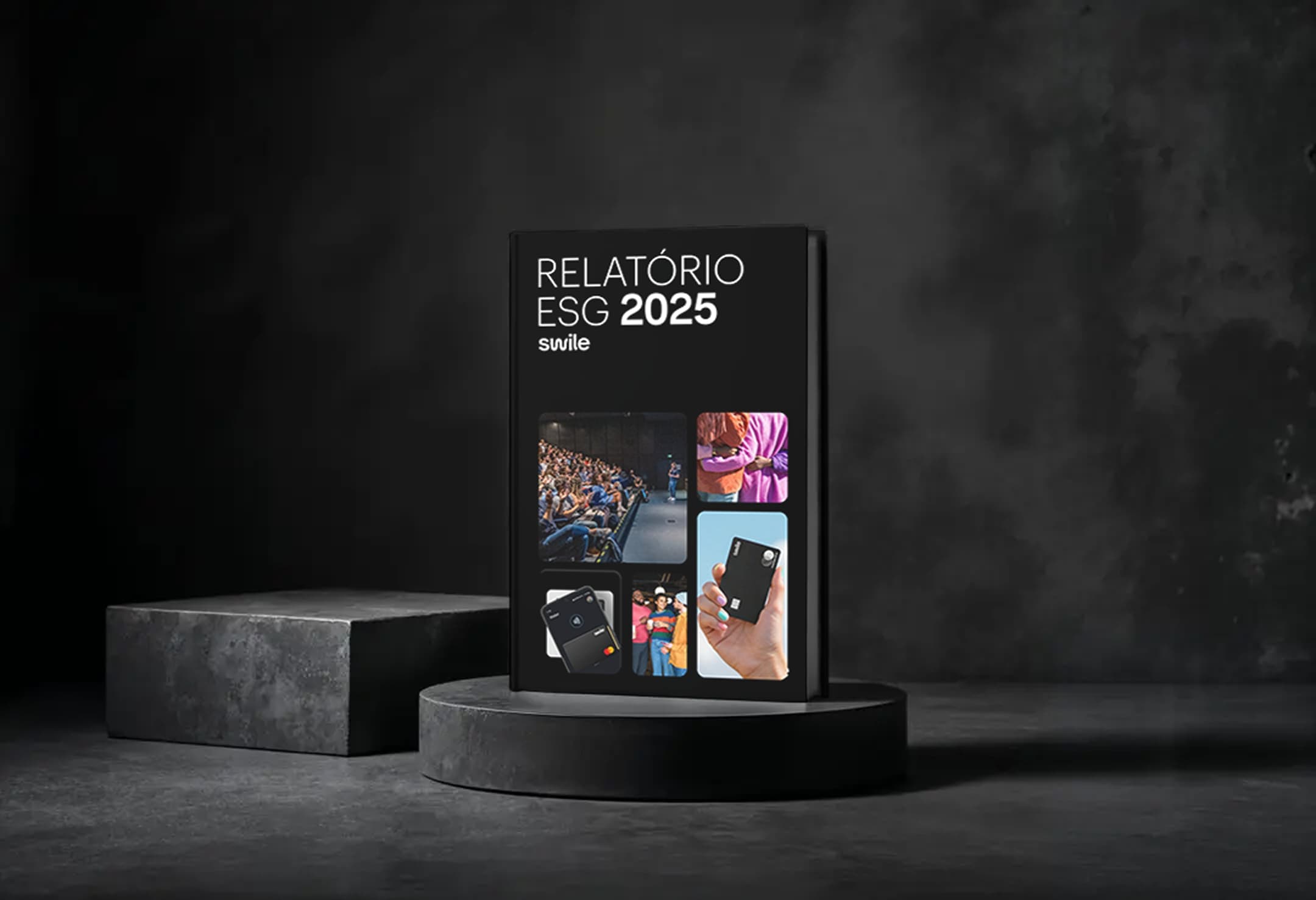 Representação da capa do relatório ESG 2025 da Swile